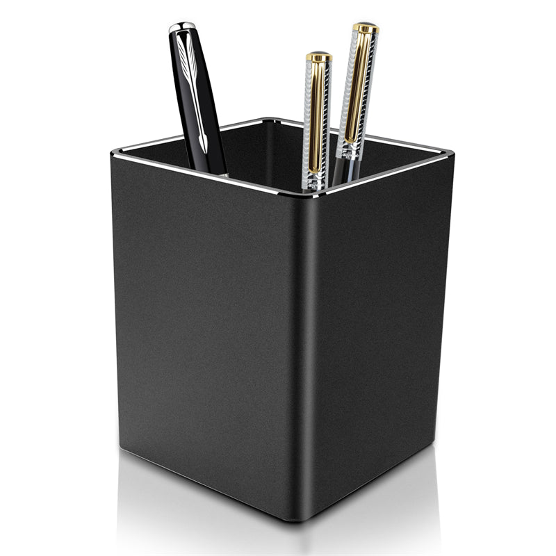  LVOERTUIG Pen Holder with Paper Clip Holder,Pen Holder Cup for  Desk,Pencil Cup Holder,Durable Pen Holder,Metal Pen Holder,Aluminum Pencil  Holder,Office Supplies for Desk,Black Pencil Cup(Black) : Office Products